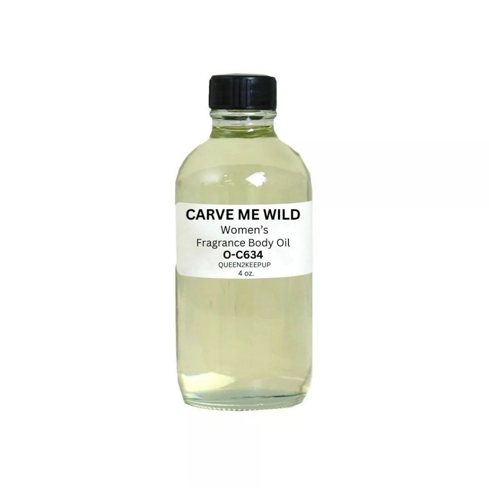 Carve Me Wild Fragrance Body Oil Women All Natural - 4 oz Glass Bottle - Picture 5 of 5